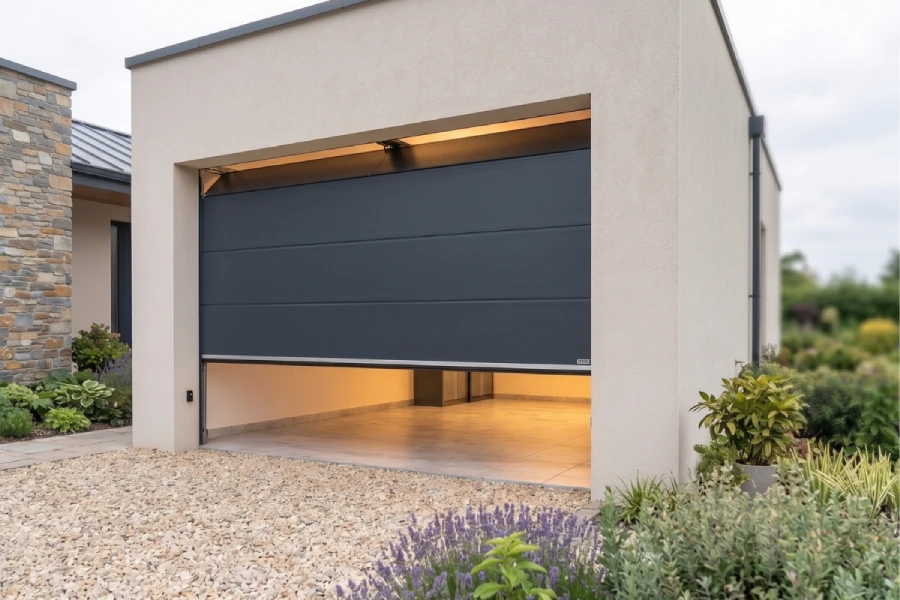 porte de garage en alu